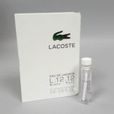 Lacoste Eau De Lacoste L.12.12 Blanc 0.06 oz Vial on Card