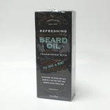 Longfellows Refreshing Tea Tree & Mint Beard Oil 2 oz / 60 mL Paraben Free