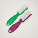 Lot of 2 Green and Magenta Handle Nail Fingernail Toenail Brush Scrubbing Cleaner