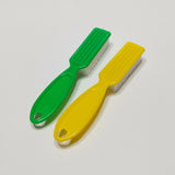 Lot of 2 Green and Yellow Handle Nail Fingernail Toenail Brush Scrubbing Cleaner