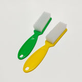 Lot of 2 Green and Yellow Handle Nail Fingernail Toenail Brush Scrubbing Cleaner