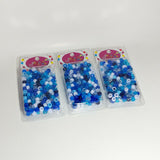 Magic Round Hair Beads Multicolor Blue For Braids/Pony with small Braider 3-Pack