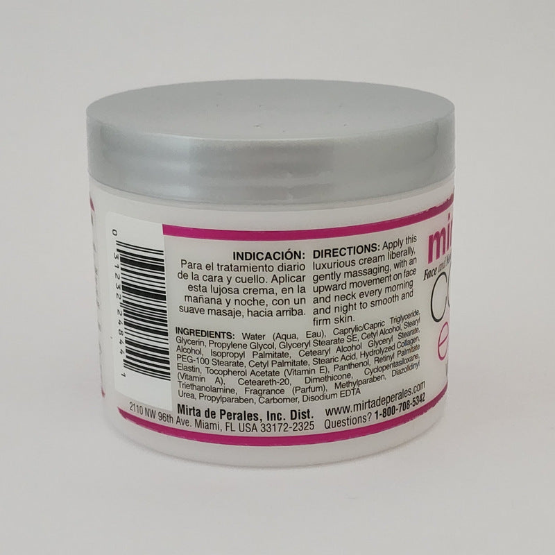 Mirta De Perales Collagen & Elastin Face & Neck Cream Vitamins A & E 4oz Lot of 2