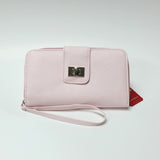 Mundi Light Pink Wallet Wristlet Credit Card Photo Checkbook Holder Zipper Strap