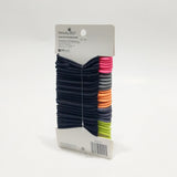 Ponytailers Elastic Hair Tie Black Neon Pink Orange Gray Yellow 60Pcs Value Pack