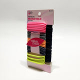 Ponytailers Elastic Hair Tie Black Neon Pink Orange Gray Yellow 60Pcs Value Pack