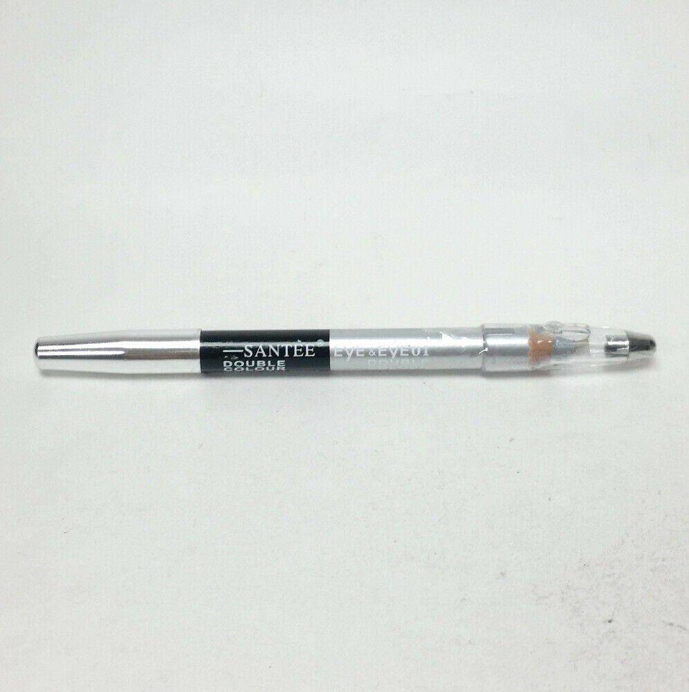 Santee Double Color Jumbo Eyeliner Black & Silver 4.3 g with Sharpener on Top