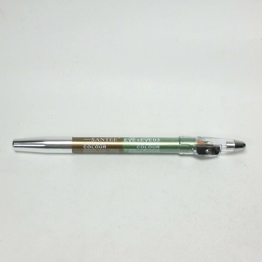 Santee Double Color Jumbo Eyeliner Bronze & Green 4.3 g with Sharpener on Top #03