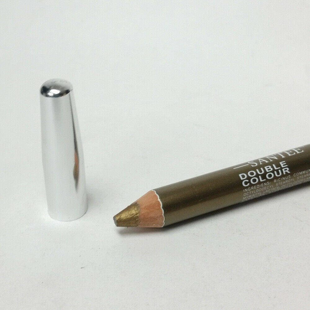 Santee Double Color Jumbo Eyeliner Bronze & Green 4.3 g with Sharpener on Top #03