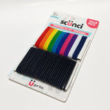 Scunci No Damage Ponytailers Elastic Hair Ties 60 Pcs Medium Hold Black Multi