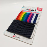 Scunci No Damage Ponytailers Elastic Hair Ties 60 Pcs Medium Hold Black Multi