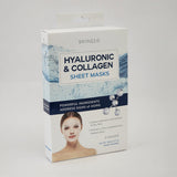 Skin 2.0 Hyaluronic & Collagen Sheet Masks Anti-aging Moisturizes Restores 5Pcs