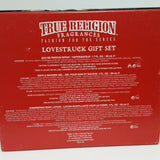 True Religion 1.7 oz EDP Spray 3oz Shower Gel 3oz Body Lotion - Perfume Gift Set