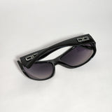 Women Fashion Sunglasses Black Frame Smoke Lens With Rhinestones DG1612