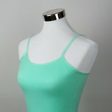 Womens Cami Tank Top Spaghetti Strap Seamless Camisole Tunic Mint Green