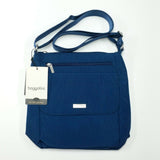 Baggallini Blue Crossbody Purse Bag Travel Nylon Water Resistant MTW882B0422