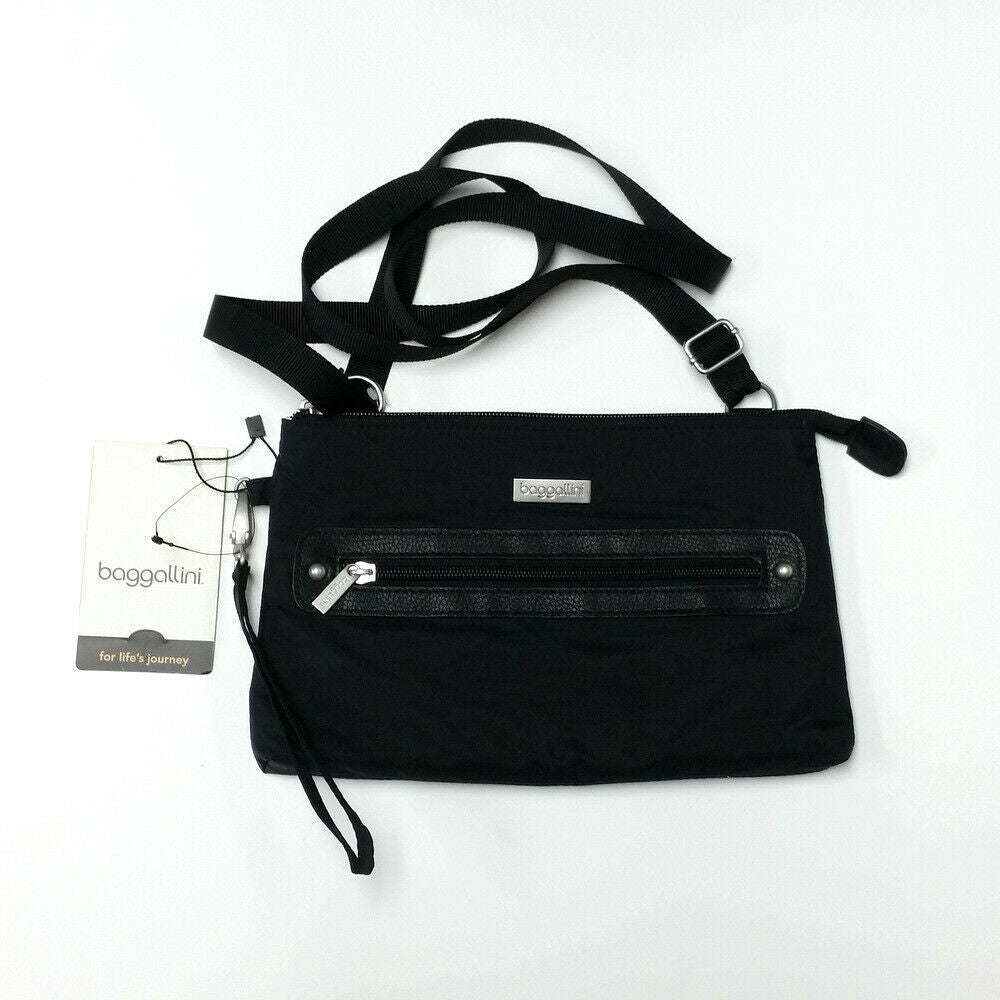 Baggallini Black Crossbody Bag Travel Nylon Water Resistant MAM431B0001