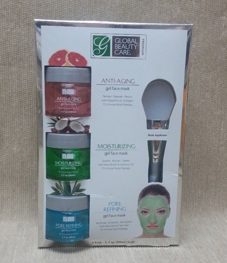 SpaScriptions by Global Beauty Care Gel Face Mask Set Anti-Aging