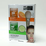 Global Beauty Care Gel Face Mask Set Vitamin C & Cucumber 1.7 oz Each