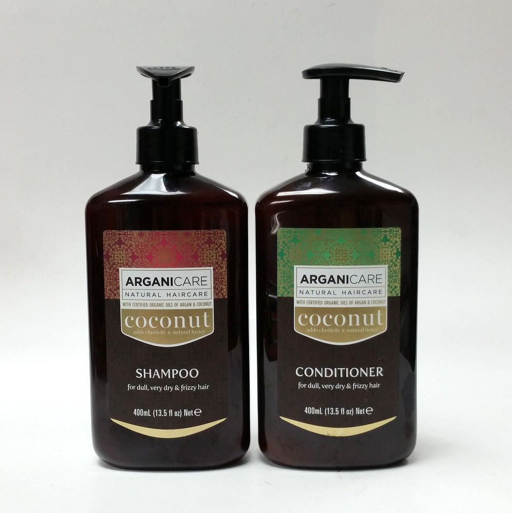 Arganicare Coconut Shampoo & Conditioner 13.5 oz Dull Dry & Frizzy Hair Organic