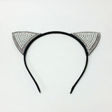 Rhinestone & Pearl Beads Cat Ear Headband Women & Girls Hair Accessories
