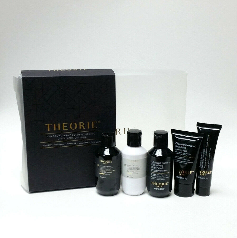 Theorie Charcoal Bamboo Detoxifying Discovery Edition 5 Piece Set Travel Size