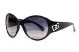 Fashion Sunglasses Black frame smoke gradient lens DG2564