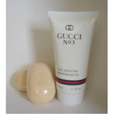 Gucci No 3 1.7 Oz Shower Gel and Two (2) Bar Soaps of 1 Oz Each 30g